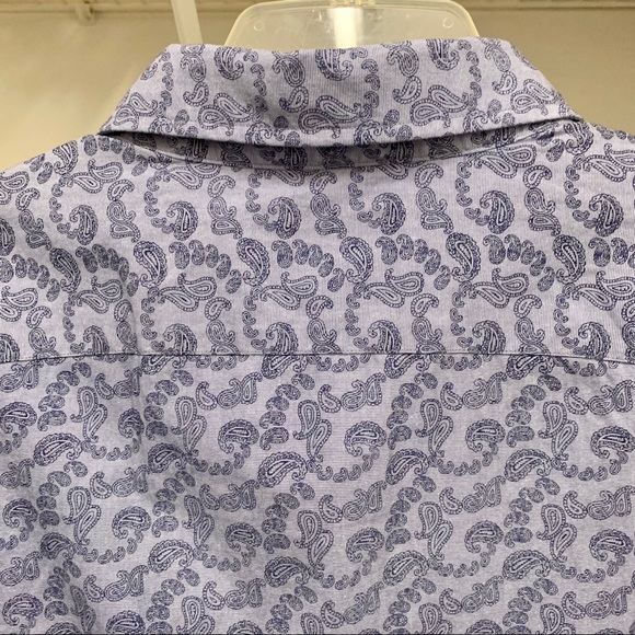 Daniel Cremieux Pearl Snap Blue Paisley Shirt 3XB - Picture 9 of 10